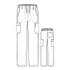 Pantaloni uniforma medicala, PRO, 5619T-WHIT