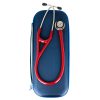 Borseta stetoscop PREMIUM Cardiology Albastru Caraibe (Etui stetoscop) exterior