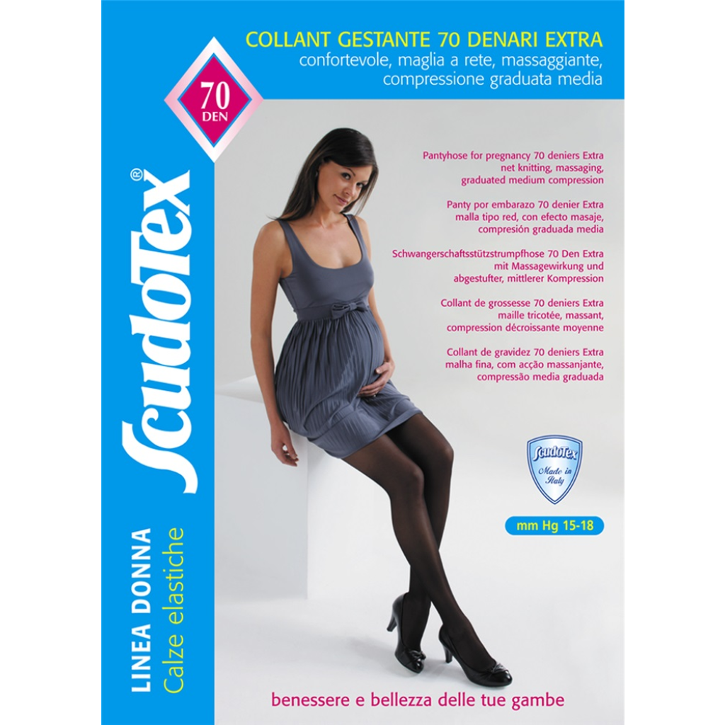 Ciorapi compresivi pentru gravide Scudotex S476 AM, compresie15-18mmHg, 70 DEN 3