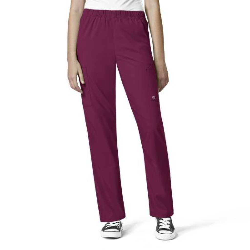 Pantaloni unisex uniforma medicala, W123, 5855-WINE(lung) XS - LUNG