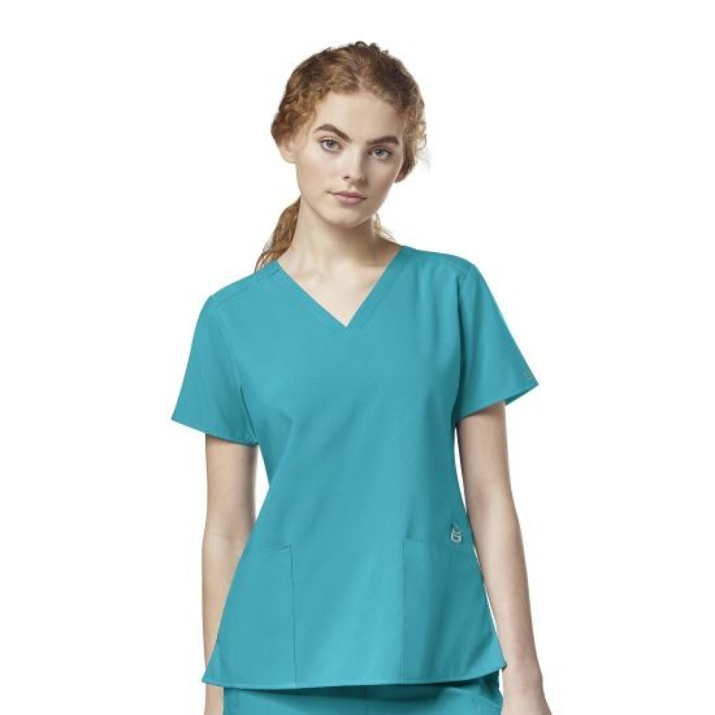 Bluza uniforma medicala, W123, 6555-TEAL S