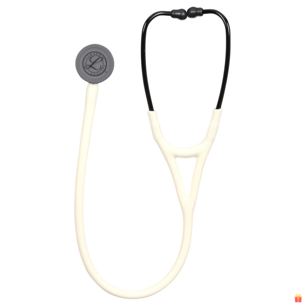 Stetoscop Littmann Cardiology IV Alabastru, tub satinat capsula negru mat 6186C