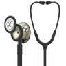 Pachet student - Stetoscop Littmann Classic III Negru cu capsula sampanie 5861 + Borseta negru perlat